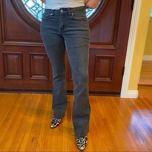 Levi’s Low Stretch 516 Black Wash Flared Jeans 5